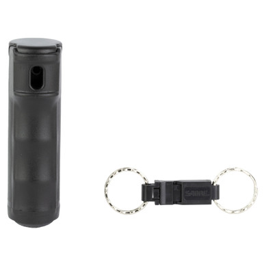 Sabre Pepper Gel Spray Black with Whistle Keychain