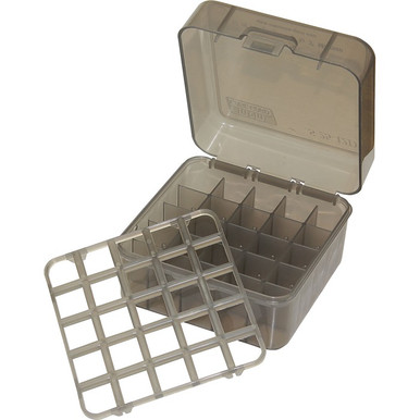 MTM Case-Gard S25D41 Shotshell Box Flip-Top Multi Gauge Shotgun Clear Smoke Polypropylene 25rd