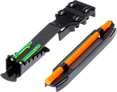 HIVIZ Narrow Magnetic Shotgun Front/Rear Sight Shotgun Rib 7/32 to 21/64 Green Orange Litepipes