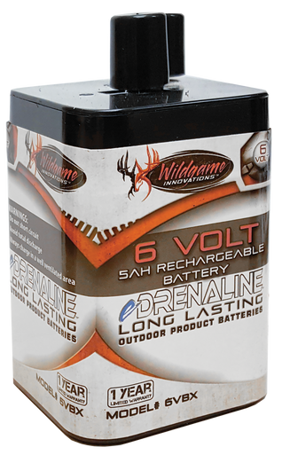 Wildgame Innovations WGIWGIBT0014 Spring Style Rechargeable Battery Black/Tan 6.0 Volts 5 mAh