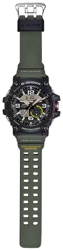 G-shock/vlc Distribution GG10001A3 G-Shock Tactical MudMaster Keep Time Green Size 145-215mm Features Digital Compass