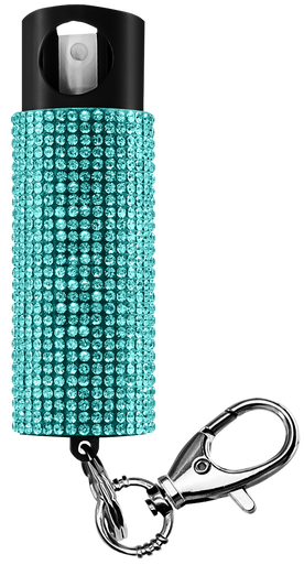 SKYLINE USA INC PSGDBOTL Pepper Spray Bling-It-On 0.50 oz Teal Includes Keychain