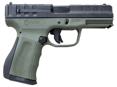 Citadel CITCP9ODG Centurion CP9 Compact Frame 9mm Luger 14+1, 4" Black Steel Barrel, Optic Ready/Serrated Steel Slide, OD Green Polymer Frame & Grip