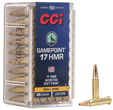 CCI GamePoint 17 HMR Jacketed Hollow Point 20 Grain 50 Rounds