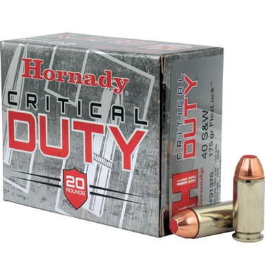 Hornady Critical Duty Pistol Ammo 40 S&W 175 gr. FlexLock 20 rd.