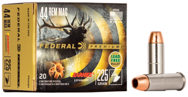 Federal Premium Pistol Ammo 44 Remington Magnum Barnes Expander 225 Grain 20 Rounds