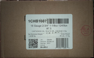 Aguila Ammunition 16ga Birdshot 2.75 inch Shotgun Shells - #7.5 Shot | 1-1/8oz | 1240 fps | 250rd Case