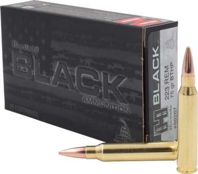 Hornady Black Rifle Ammo 223 Rem. 75 gr. BTHP Match Black 20 rd.