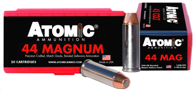 Atomic Ammunition 00440 Pistol Precision Craft 44Rem Mag 240gr Bonded Match Hollow Point 50 Rounds