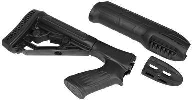 ADAPTIVE TACTICAL AT02000 EX Performance Stock & Forend Black Synthetic, Fits Remington 870 12 Gauge