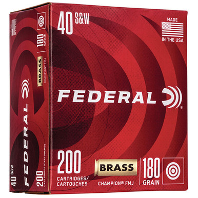 Federal WM52232 Champion Training 40S&W 180gr Full Metal Jacket 200 Rounds