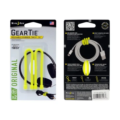 Gear Tie Reusable Rubber Twist Tie - GT6-2PK-33