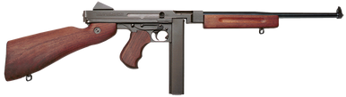 Thompson TM1C M1 Carbine Lightweight Carbine 45 ACP Caliber with 16.50" Barrel, 30+1 Capacity (Stick), Black Hard Coat Anodized Metal Finish, American Walnut Stock Wood Grip Right Hand