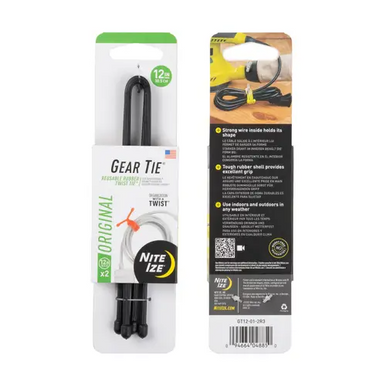 Gear Tie Reusable Rubber Twist Tie - GT12-01-2R3