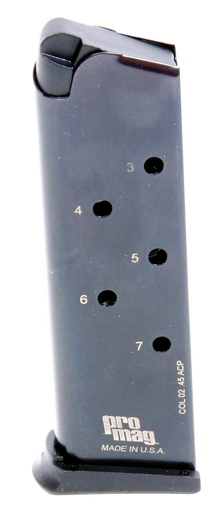 ProMag COL02 Standard  7rd 45 ACP Fits 1911 Government Blued Steel