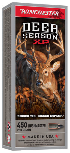 Winchester Ammo X450DS Deer Season XP 450Bushmaster 250gr Extreme Point 20 Per Box/10 Case