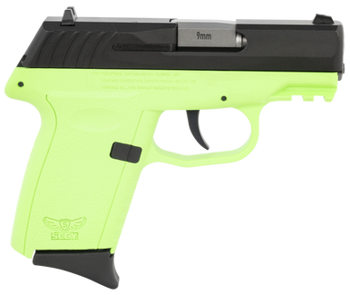 SCCY CPX-2 Gen 3 Sub-Compact Pistol - Black / Lime Green | 9mm | 3.1" Barrel | 10rd | No External Safety