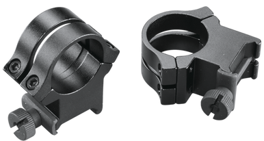 Weaver Mounts 49049 Quad Lock Detachable Rings  Matte Black 1" Extra High
