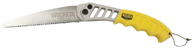 Wicked Tree Gear WTG007 Tough Utility  Folding Saw 7" High Carbon Steel Blade/Yellow Overmold Aluminum Handle