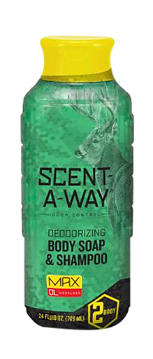 Scent-A-Way 07756 Max Green Soap Odor Eliminator Odorless Scent Vegetable Proteins 24 oz Liquid