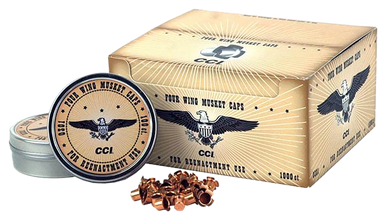 CCI 301 Four Wing Musket Caps Brass 1000 Per Box/5 Case