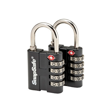 SnapSafe 76020 TSA Lock Resettable Open With Combination Metal 2 Per Pkg