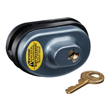 Master Lock 90DSPT Trigger Guard Lock Keyed Different Open With Key Blue Steel/Zinc Adjustable Firearm Fit- Universal