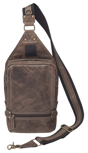 Gun Toten MamasKingport GTMCZY108 Sling Backpack  Brown Leather Includes Standard Holster