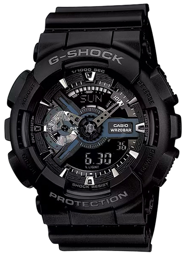 G-shock/vlc Distribution GA1101BCR G-Shock Tactical Black Stainless Steel Bezel 145-215mm