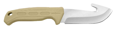 Camillus 19156 Roto  4" Fixed Drop Point/Gut Hook Plain Satin 420 Steel Titanium Bonded Blade, Tan PP/TPR Handle