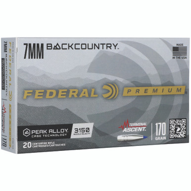 Federal 7mm BackCountry Terminal Ascent 170 Grain 20 Rounds