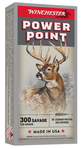 Winchester Super-X Rifle Ammo 300 Savage 150 gr. Power-Point 20 rd.