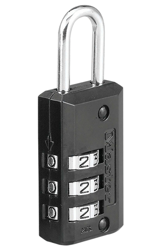 Master Lock 646D Combination Lock  Open With Combination Black Steel