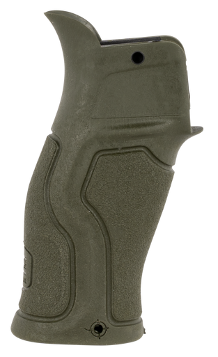 FAB Defense FX-GRADUSG Gradus Ergonomic Pistol Grip 15 Degree OD Green Polymer with Rubber Overmold for AR-15, AR-10, M4, M16