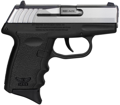 SCCY Industries CPX-3TTBK CPX-3  Sub-Compact Frame 380 ACP 10+1, 3.10" Stainless Quadlock Barrel, Serrated Stainless Steel Slide, Black Polymer Frame w/Finger Grooves, No Safety, Right Hand