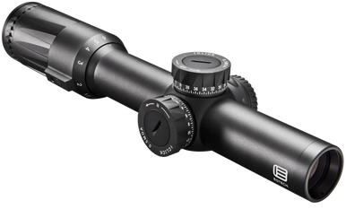 Eotech VDU16FFSR1G Vudu FFP Black Hardcoat Anodized 1-6x 24mm 30mm Tube Illuminated Green SR1-MRAD Reticle Features Throw Lever