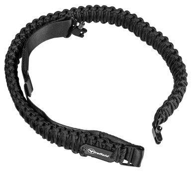 Firefield FF46001 Two Point Tactical Sling made of Black Nylon Paracord with 37.50"-45" OAL, 1.50" W & Adjustable Design for Rifles
