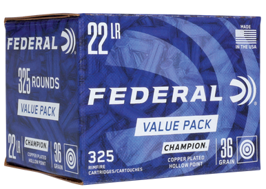 Federal Champion 22 LR Copper Plated Hollow Point 36 Grain 325 Rounds