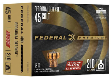 Federal Hydra-Shok Deep 45 Colt 210 Grain JHP 20 Rounds