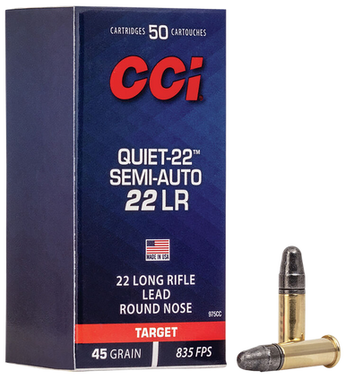 CCI Semi-Auto Quiet 22 Long Rifle Lead Round Nose 45 Grain 50 Rounds
