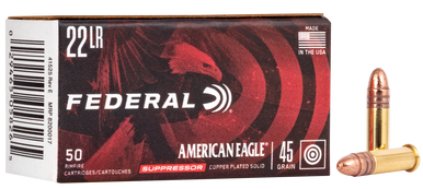 Federal American Eagle 22 LR Copper Plated 45 Grain 50 Rounds