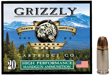 Grizzly Ammo GC9MM2   9mm 124gr Jacketed Hollow Point 20 Per Box/10 Case