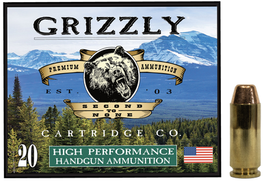 Grizzly Ammo GC10CM2   10mmAuto 200gr Full Metal Jacket Flat Point 20 Per Box/10 Case