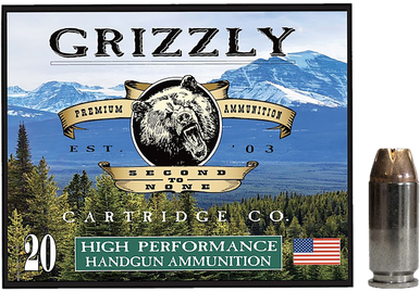 Grizzly Ammo GC4SW4   40S&W 180gr Jacketed Hollow Point 20 Per Box/10 Case
