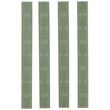 Ergo 4332OD WedgeLok Slot Cover  OD Green Rubber, 7 Slot Low Profile w/Aggressive Texture 4 Per Pack