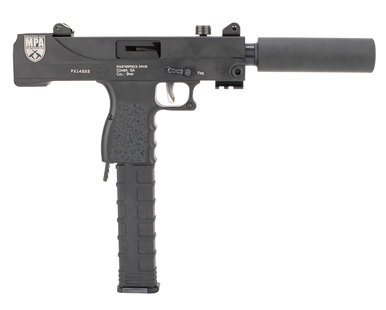 Masterpiece Arms Pistol - Black | 9mm | 4.5" Threaded Barrel | 30rd | W/ Barrel Extension