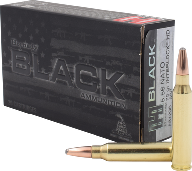 Hornady Black Rifle Ammo 5.56 NATO 75 gr. Interlock HD SBR Black 20 rd.