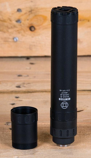 Gemtech LUNAR 45 Direct Thread Aluminum Pistol Suppressor 45 ACP includes LID Black