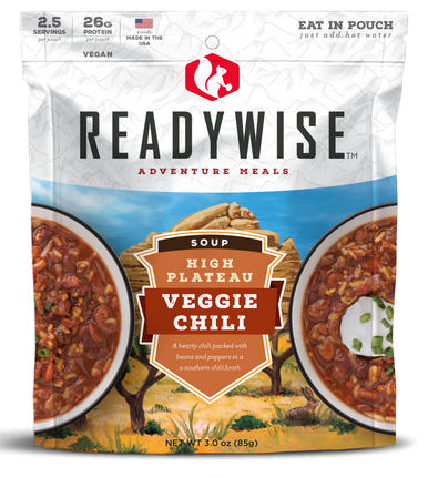 ReadyWise RW05001 Chili Mac w/Beef  2.5 Servings In A Resealable Pouch, 6 Per Case