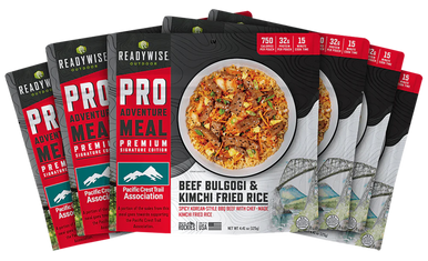 ReadyWise RW05194 Outdoor Food Kit Beef Bulgogi & Kimchi Rice 2 Servings Per Pouch, 6 Per Case
